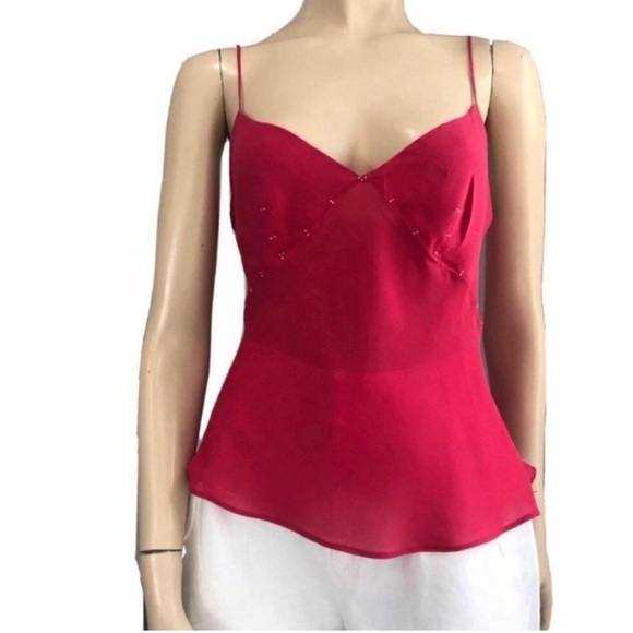 MAX STUDIO spaghetti strap V-neck top - Picture 1 of 16